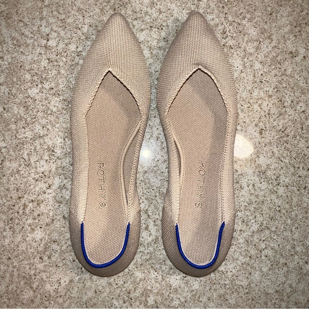 ROTHY’S The Point Slip On Flats Light Ecru US 7